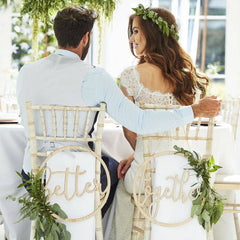 Bride And Groom Wedding Chair Signs Better Together S0037 - Pretty Day