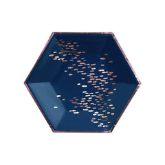 Erika - Navy Speckle Small Paper Plates S4100 - Pretty Day