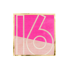 Sweet "16" Cocktail Napkins - 20 Pack S0060 - Pretty Day