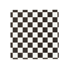 Black Checkered Large Napkins - 16 Pk S9338 - Pretty Day