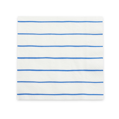 Frenchie Striped Cobalt Blue Napkins Small- 16 Pk. S0024 - Pretty Day