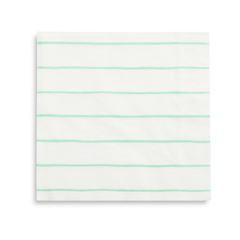 Frenchie Striped Mint Green Napkins Large - 16 Pk S4193 - Pretty Day