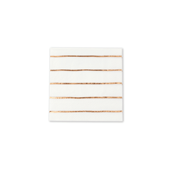 Frenchie Striped Rose Gold Napkins Small 16 Pk. S4138 - Pretty Day