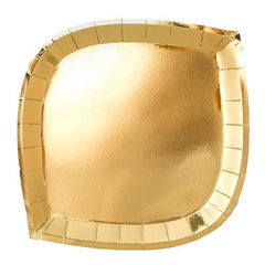 Gold 7" Small Paper Plates - 8 Pk. - Pretty Day