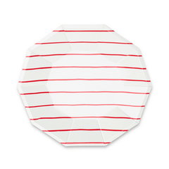 Frenchie Red Striped Plates- Small S1016 - Pretty Day