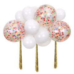 Rainbow Confetti Balloon Cloud Kit Backdrop S3114 - Pretty Day