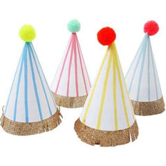 Striped Pom Pom Party Hats S4040 - Pretty Day