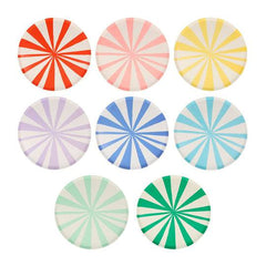 Meri Meri Striped Paper Party Plate- Small - 8pk S9078 - Pretty Day