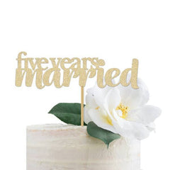 5th Anniversary Cake Topper - Pretty Day