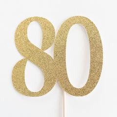 80 Cake Topper - Pretty Day
