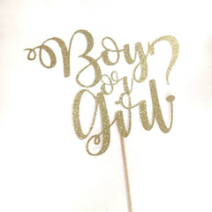 Boy or Girl Gender Reveal Cake Topper - Pretty Day