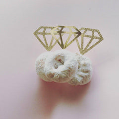 Diamond Donut Cupcake Toppers - Pretty Day