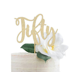 Fifty Cake Topper - Pretty Day