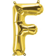 Small 16" Gold F Letter Balloon S4011 - Pretty Day