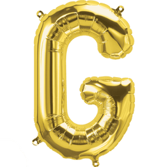Small 16" Gold G Letter Balloon S4011 - Pretty Day