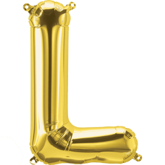 Small 16" Gold L Letter Balloon S4012 - Pretty Day