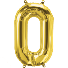 Small 16" Gold O Letter Balloon S4013 - Pretty Day
