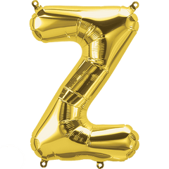 Small 16" Gold Z Letter Balloon S4016 - Pretty Day