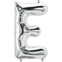 Small 16" Silver Letter E Balloon S4018 - Pretty Day