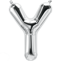 Small 16" Silver Letter Y Balloon S4022 - Pretty Day