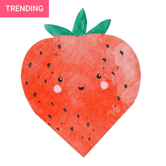 Happy Strawberry Paper Dessert Napkins S2137 - Pretty Day
