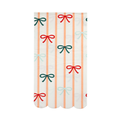 Bows and Stripes Scalloped  Napkins - 24pk - Pretty Day