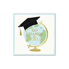 Change the World Graduation Cocktail Napkin 18pk. - Pretty Day
