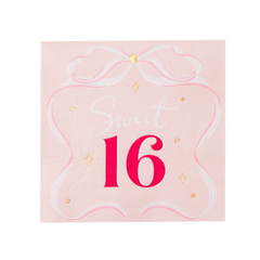 Sweet 16 Bow Napkins