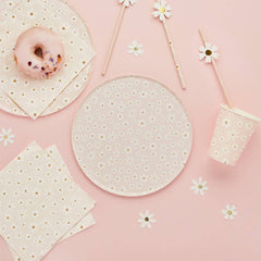 Hootyballoo by Club Green - Daisy Paper Plates 8 Pack - Pretty Day