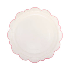 Pembroke Pink Edge Scallop Plate 8pk. - Pretty Day
