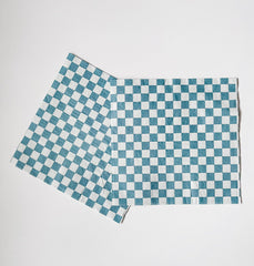 Josi James - Blue Check Large Napkin (Set of 16) - Pretty Day