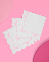 Pink Bow Cocktail Napkins 25pk. - Pretty Day