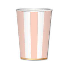Bonjour Fête - SWEET PEACH CABANA STRIPE CUPS - Pretty Day