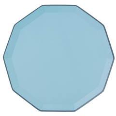 Sky Blue Plates Large 8pk. - Pretty Day