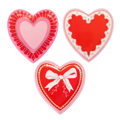 Vintage Heart Shaped Plate Set 8pk.
