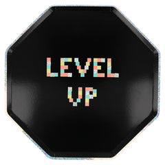 Level Up Video Game Plates Large 8pk. - Pretty Day