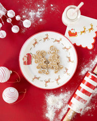 Santa with Reindeer Paper Plate 8pk. - Pretty Day