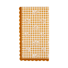 Rust Gingham Block Print Dinner Paper Napkins 20pk.