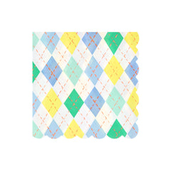 Golf Argyle Napkins Large 16pk