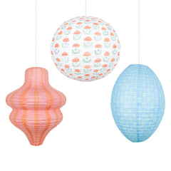 Meri Meri Flora Orange and Blue Lanterns