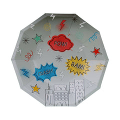 Pooka Party - Superhero Small Plates (Set of 8) - Pretty Day