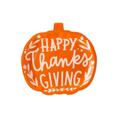 Happy Thanksgiving Pumpkin Paper Plate-8pk - Pretty Day