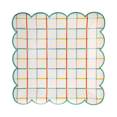 Back To School Colorful Grid Plate 8pk.
