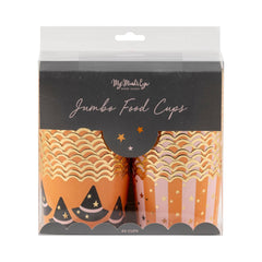 JUMBO Foil Witch Hats and Stars 8 oz Baking Cups - 40pk - Pretty Day