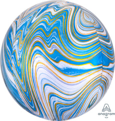 Orbz Marblez 16" Blue Balloon - Pretty Day