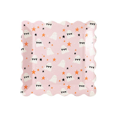 Scatter Scallop Ghost  Plates - 8pk - Pretty Day