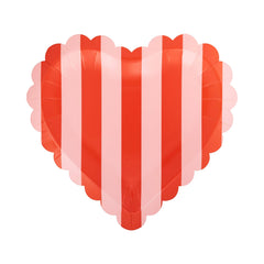 Scalloped Striped Heart Plate - Pretty Day