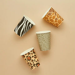 Animal Print Paper Cups 8 Pack - Pretty Day
