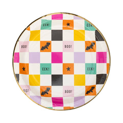 Halloween Checkerboard Plate - 8pk - Pretty Day