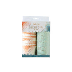 Gold Foil Waves and Dots Food Cups 50pk. - Pretty Day